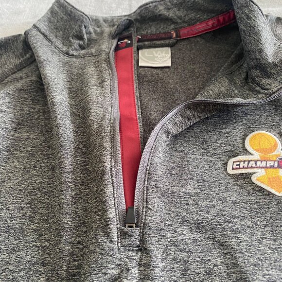 Miami‎ Heat 2013 NBA Champions LeagueWear 1/4 Zip Pullover|Men's XL Tall Gray - Picture 2 of 11